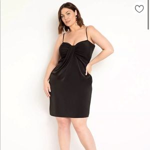 Eloquii Black Mini Slip Dress